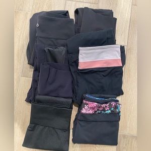 6 pairs of leggings (4 Lululemon, 1 Alo, 1 Gymshark) - sold together